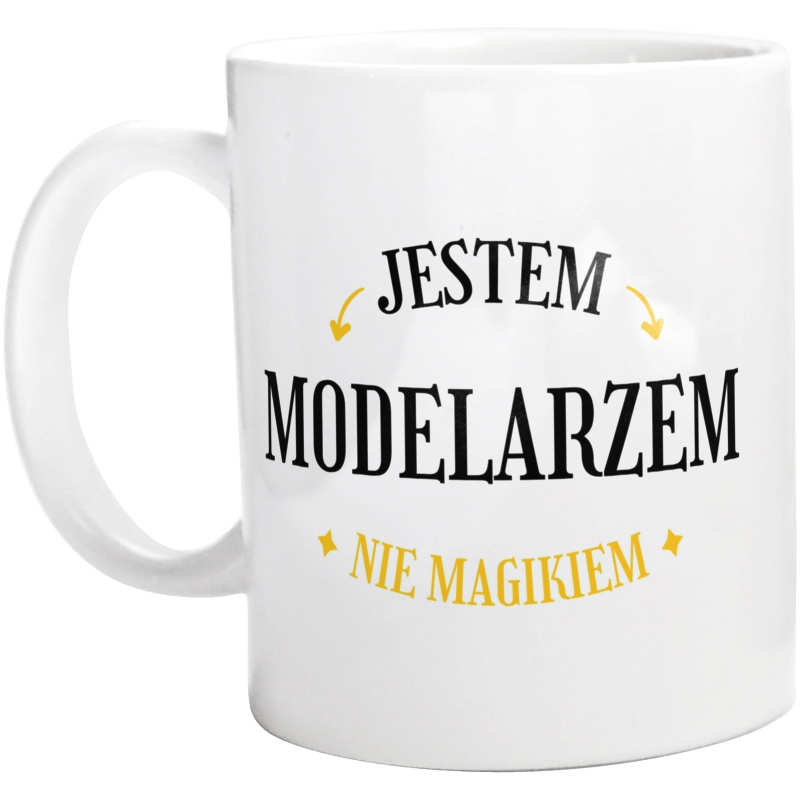 Jestem Modelarzem Nie Magikiem - Kubek Biały