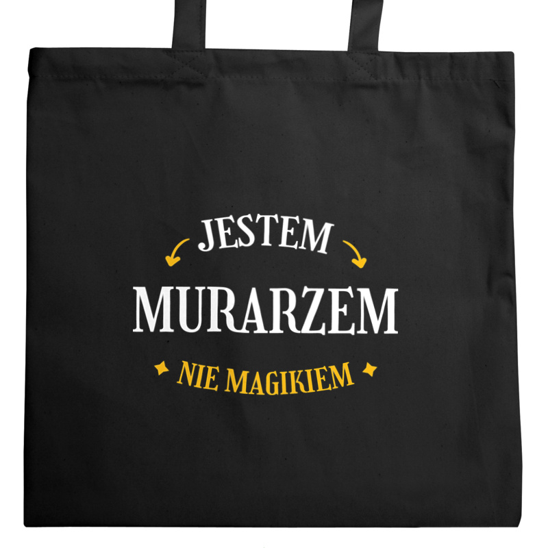 Jestem Murarzem Nie Magikiem - Torba Na Zakupy Czarna