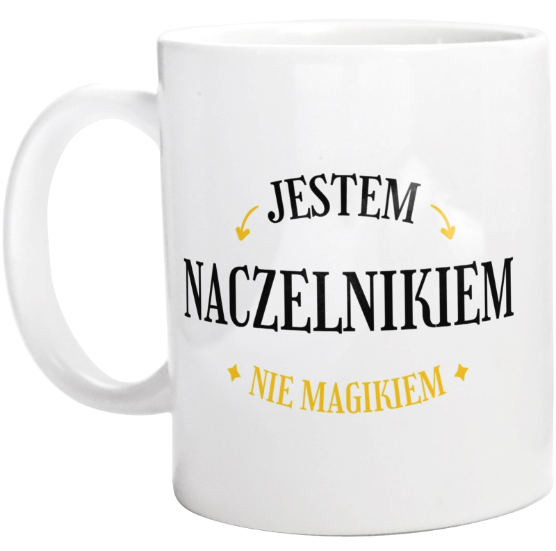 Jestem Naczelnikiem Nie Magikiem - Kubek Biały