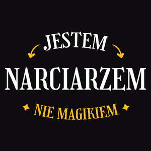 Jestem Narciarzem Nie Magikiem - Męska Bluza Czarna