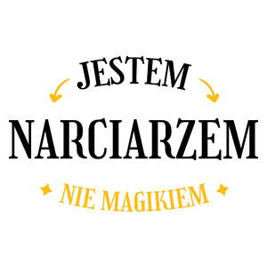 Jestem Narciarzem Nie Magikiem - Kubek Biały