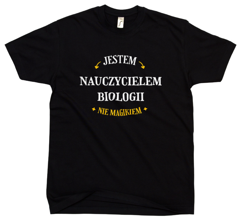 Jestem Nauczycielem Biologii Nie Magikiem - Męska Koszulka Czarna