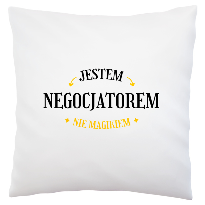 Jestem Negocjatorem Nie Magikiem - Poduszka Biała