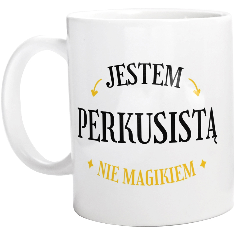 Jestem Perkusistą Nie Magikiem - Kubek Biały