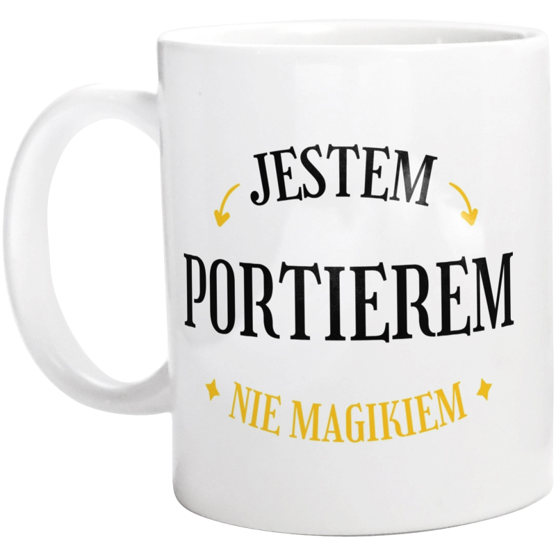 Jestem Portierem Nie Magikiem - Kubek Biały