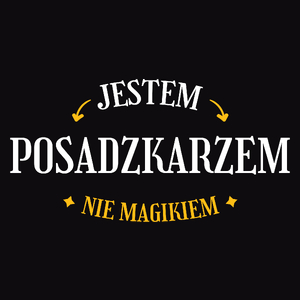 Jestem Posadzkarzem Nie Magikiem - Męska Koszulka Czarna