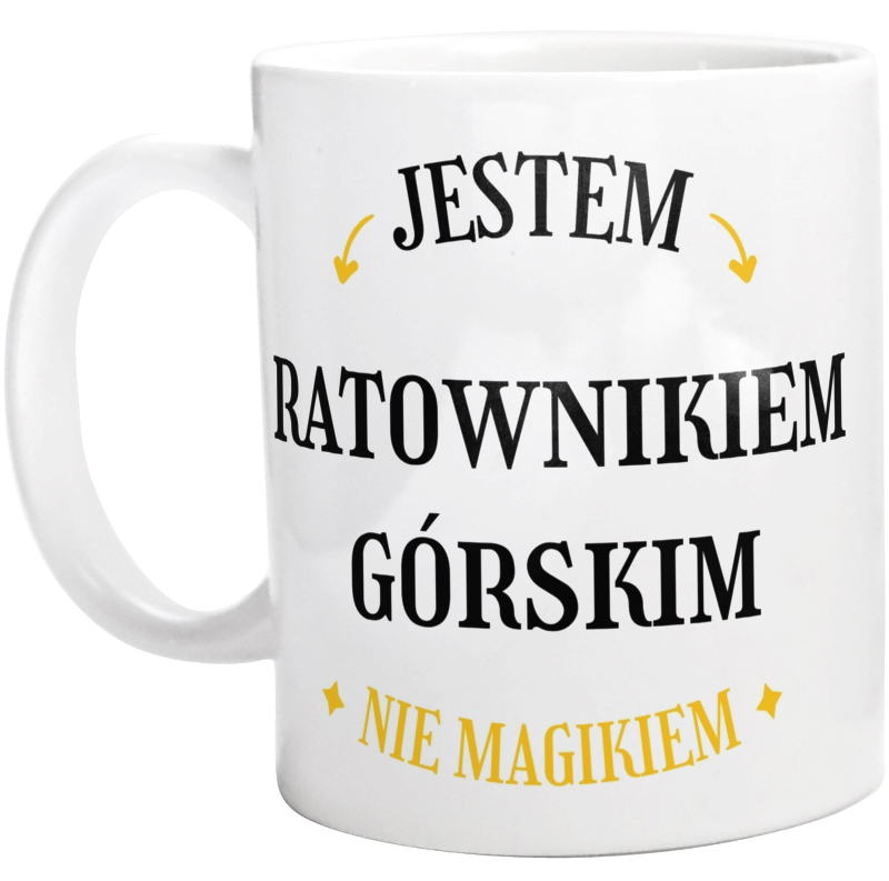 Jestem Ratownikiem Górskim Nie Magikiem - Kubek Biały