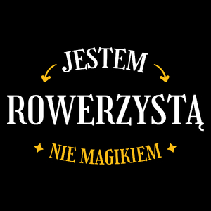 Jestem Rowerzystą Nie Magikiem - Torba Na Zakupy Czarna