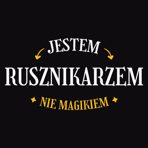 Jestem Rusznikarzem Nie Magikiem - Męska Koszulka Czarna