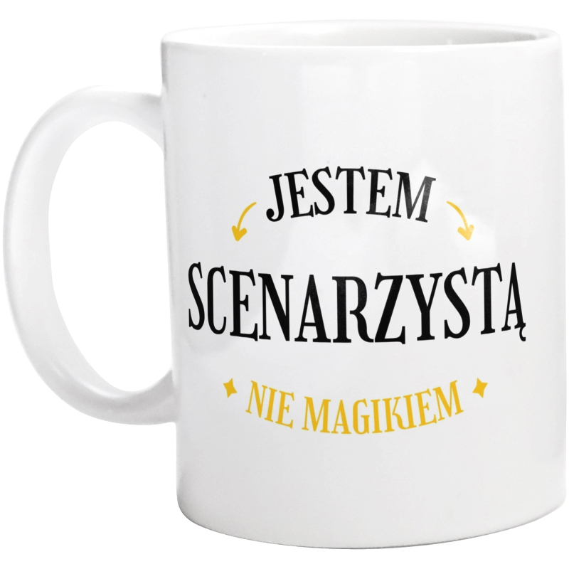 Jestem Scenarzystą Nie Magikiem - Kubek Biały