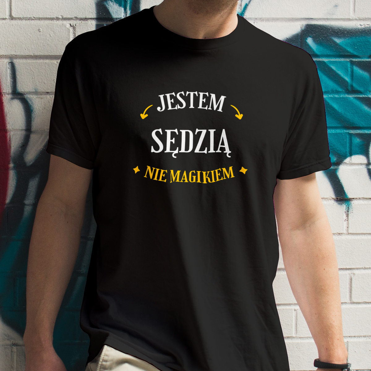 Jestem Sędzią Nie Magikiem - Męska Koszulka Czarna