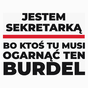 Jestem Sekretarką - Bo Ktoś Tu Musi Ogarnąć Ten Burdel - Poduszka Biała