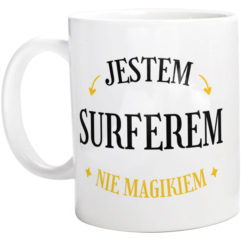 Jestem Surferem Nie Magikiem - Kubek Biały