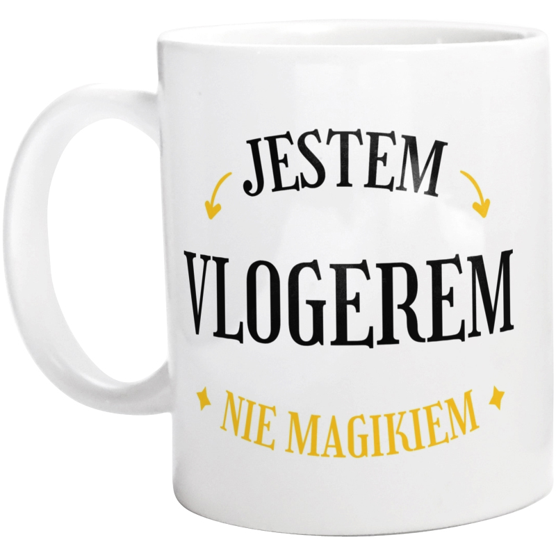 Jestem Vlogerem Nie Magikiem - Kubek Biały