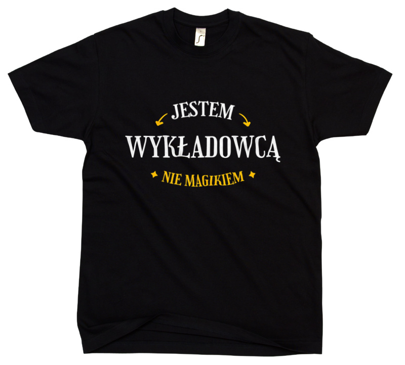 Jestem Wykładowcą Nie Magikiem - Męska Koszulka Czarna