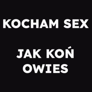 KOCHAM SEX JAK KOŃ OWIES  - Męska Bluza Czarna