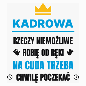 Kadrowa Rzeczy Niemożliwe Robię Od Ręki - Poduszka Biała