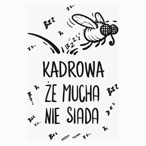 Kadrowa Że Mucha Nie Siada - Poduszka Biała