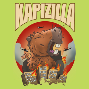 Kapizilla kapibara capybara - Męska Koszulka Jasno Zielona