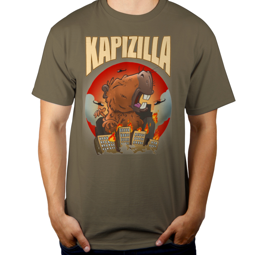 Kapizilla kapibara capybara - Męska Koszulka Khaki