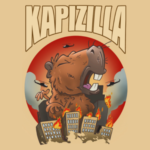 Kapizilla kapibara capybara - Męska Koszulka Piaskowa