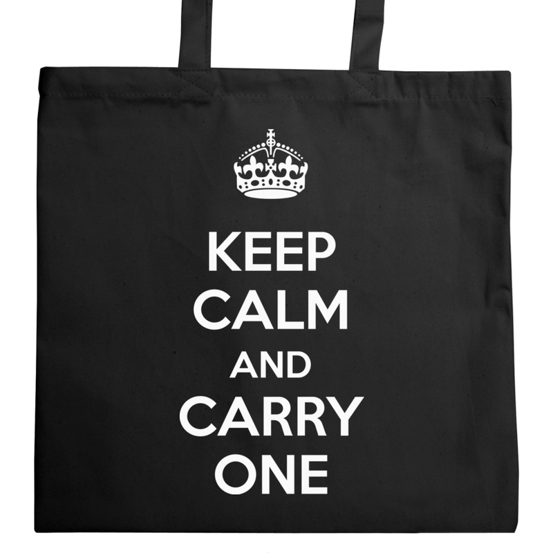 Keep Calm And Carry One - Torba Na Zakupy Czarna