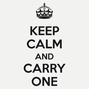 Keep Calm And Carry One - Damska Koszulka Biała