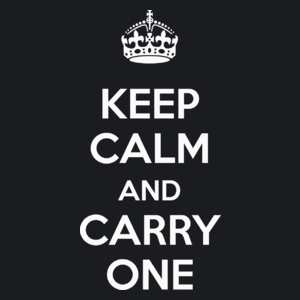 Keep Calm And Carry One - Damska Koszulka Czarna