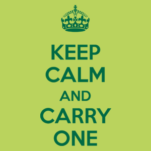 Keep Calm And Carry One - Damska Koszulka Jasno Zielona