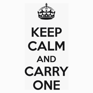 Keep Calm And Carry One - Poduszka Biała