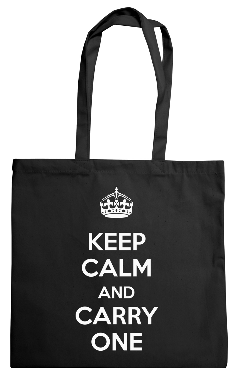 Keep Calm And Carry One - Torba Na Zakupy Czarna