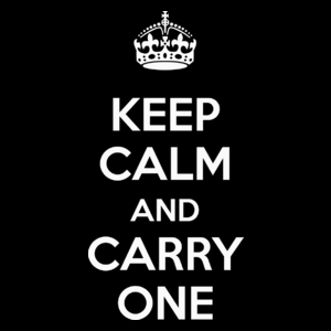 Keep Calm And Carry One - Torba Na Zakupy Czarna