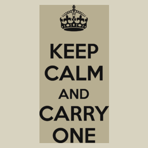 Keep Calm And Carry One - Torba Na Zakupy Natural