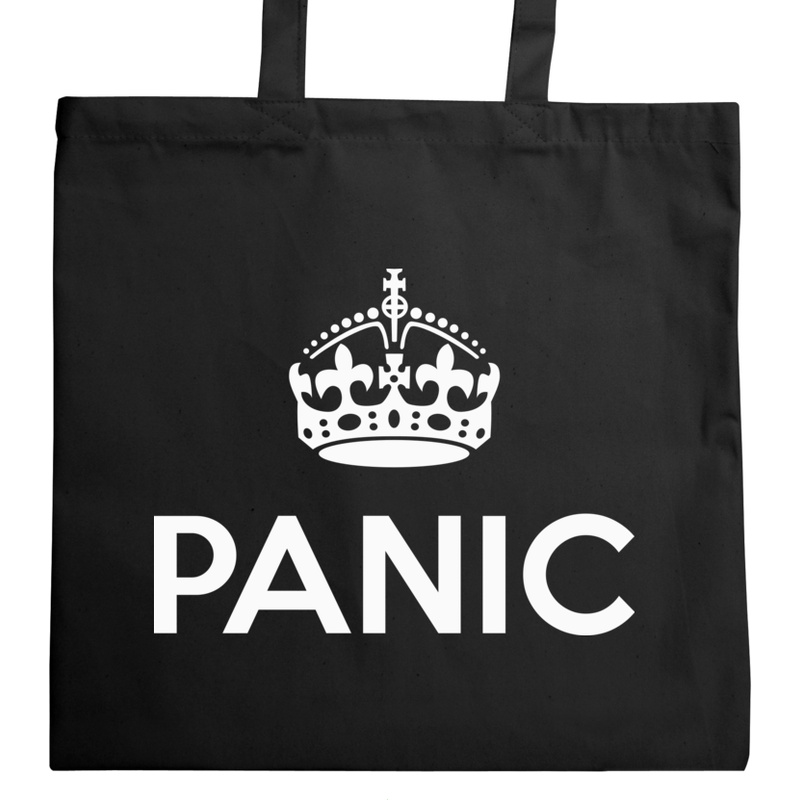 Keep Calm? No. Panic! - Torba Na Zakupy Czarna