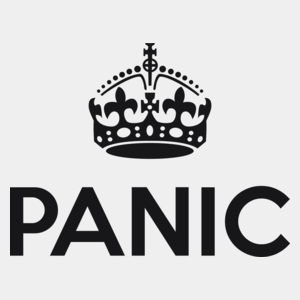 Keep Calm? No. Panic! - Męska Koszulka Biała