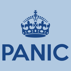 Keep Calm? No. Panic! - Damska Koszulka Błękitna