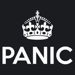 Keep Calm? No. Panic! - Damska Koszulka Czarna