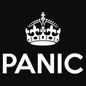 Keep Calm? No. Panic! - Męska Koszulka Czarna