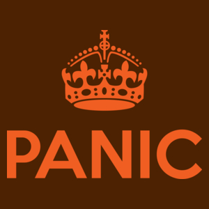 Keep Calm? No. Panic! - Damska Koszulka Czekoladowa