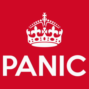 Keep Calm? No. Panic! - Męska Koszulka Czerwona