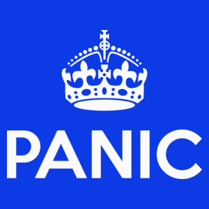 Keep Calm? No. Panic! - Damska Koszulka Niebieska