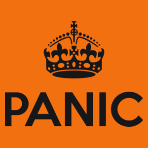 Keep Calm? No. Panic! - Damska Koszulka Pomarańczowa