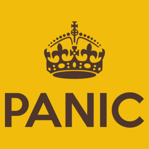 Keep Calm? No. Panic! - Damska Koszulka Żółta