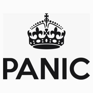 Keep Calm? No. Panic! - Poduszka Biała