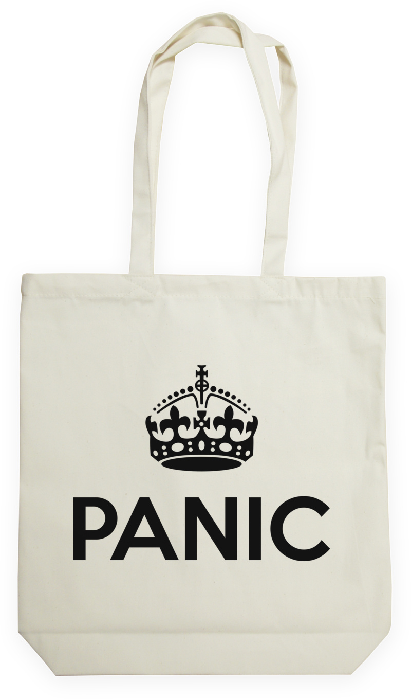 Keep Calm? No. Panic! - Torba Na Zakupy Natural