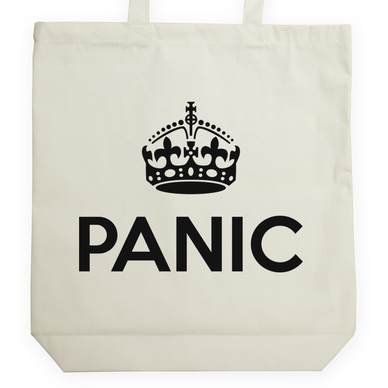 Keep Calm? No. Panic! - Torba Na Zakupy Natural