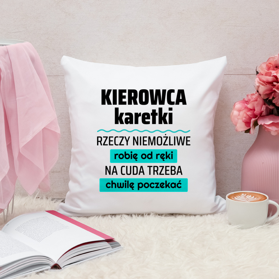 Kierowca Karetki - Rzeczy Niemożliwe Robię Od Ręki - Na Cuda Trzeba Chwilę Poczekać - Poduszka Biała