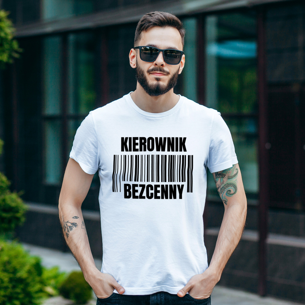 Kierownik Bezcenny - Męska Koszulka Biała