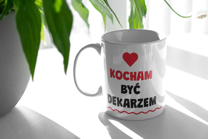 Kocham Być Dekarzem - Kubek Biały