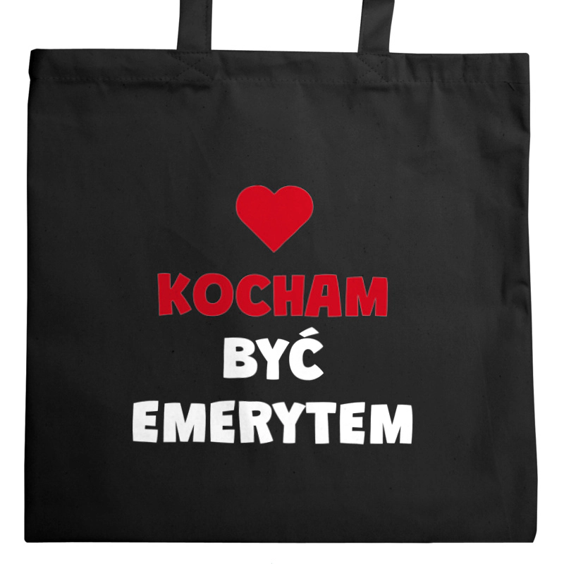 Kocham Być Emerytem - Torba Na Zakupy Czarna